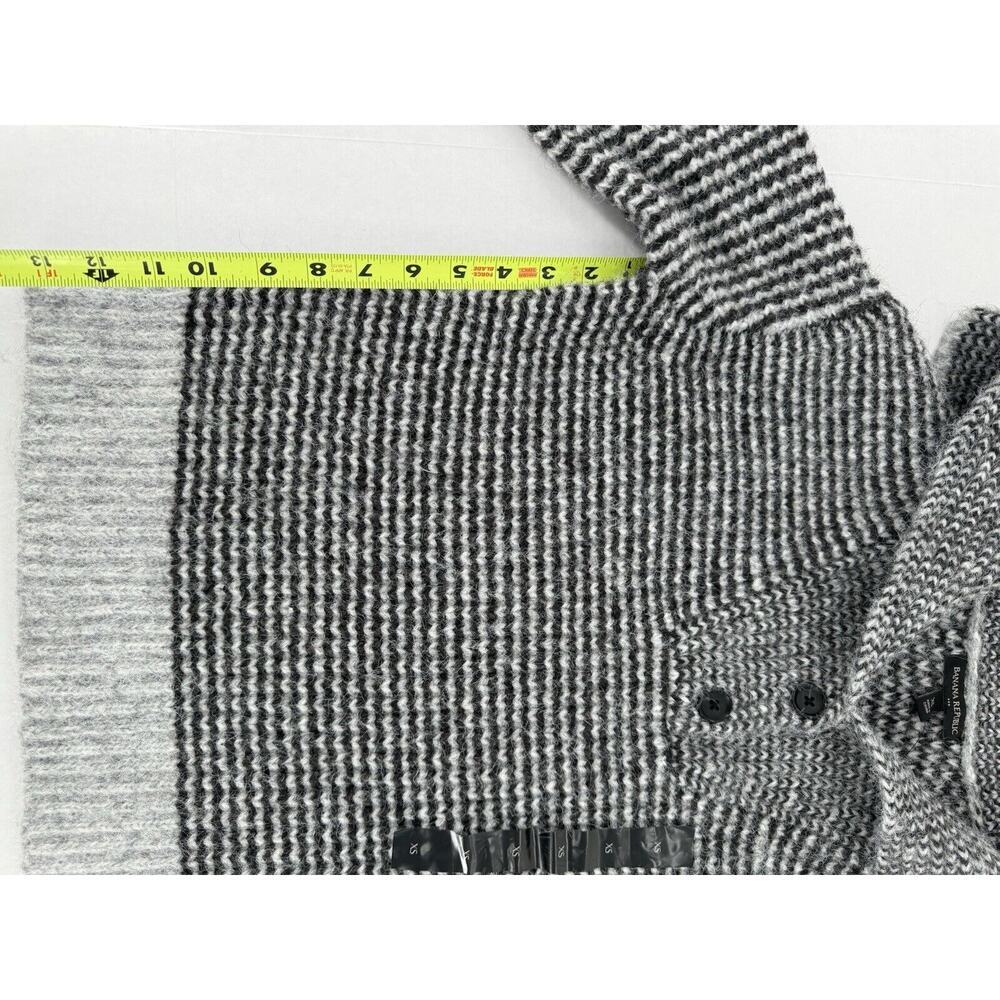 Banana Republic Sweater Sz XS Johnny Collar Wool Striped Preppy Old Money​ - Picture 11 of 14